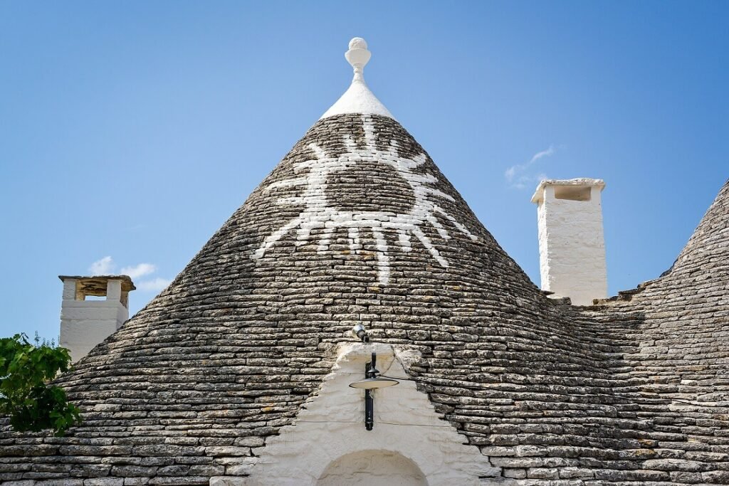 Chiave di volta - Trullo de Alberobello. Puglia, Sul da Itália.