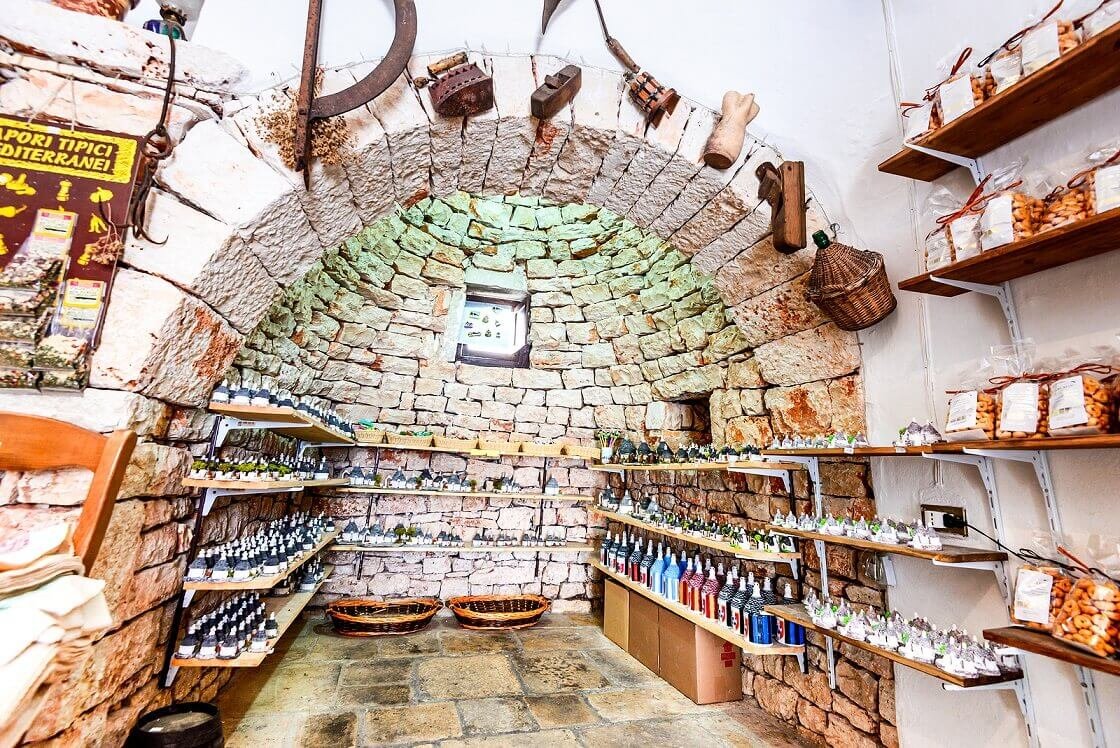 Loja de souvenirs em Alberobello.