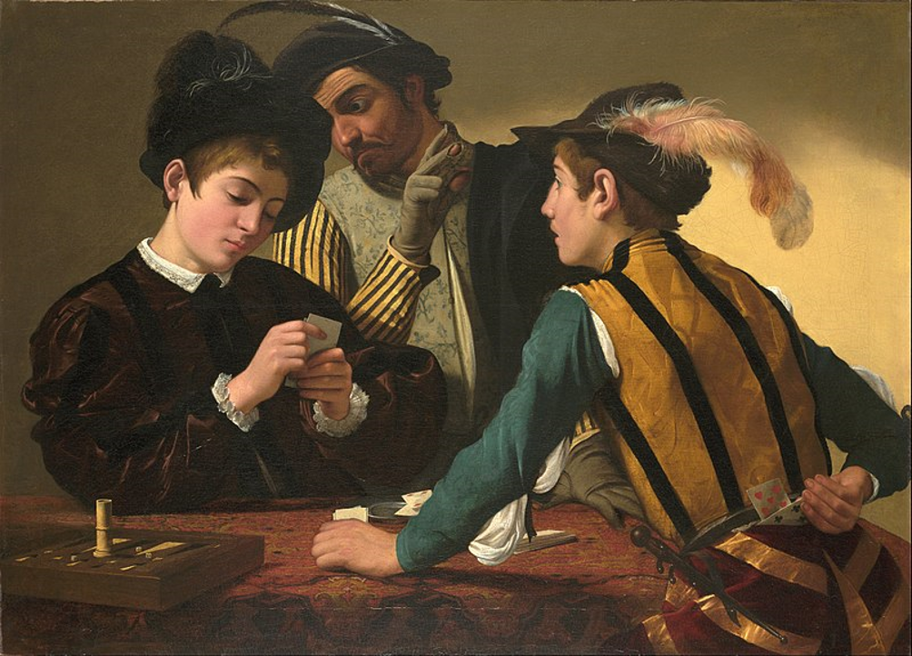 Os Trapaceiros (1594) de Caravaggio