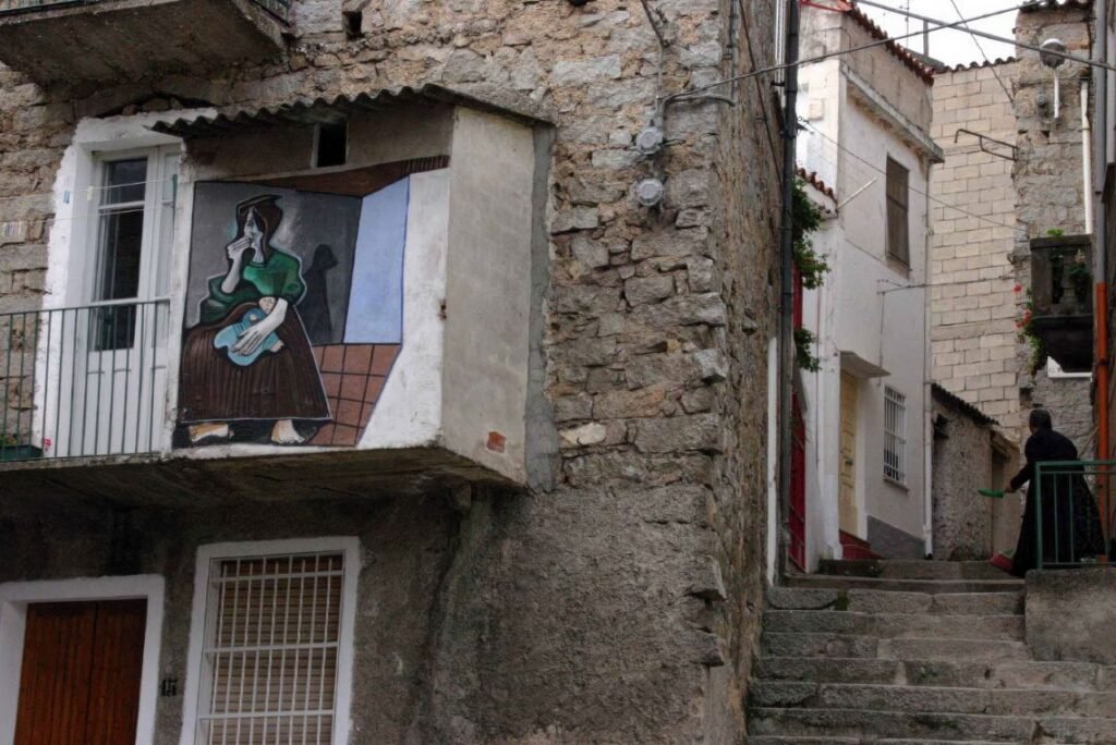Orgosolo, mural típico. Sardenha - Sul da Itália.