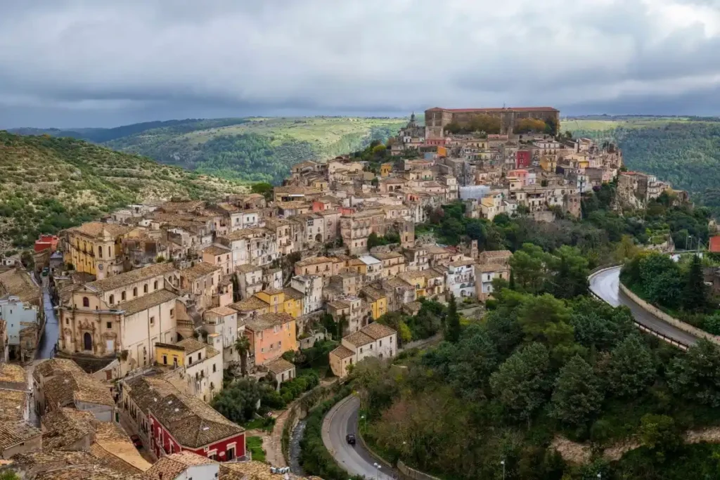 Vista do centro histórico de Ragusa Ibla na Sicília