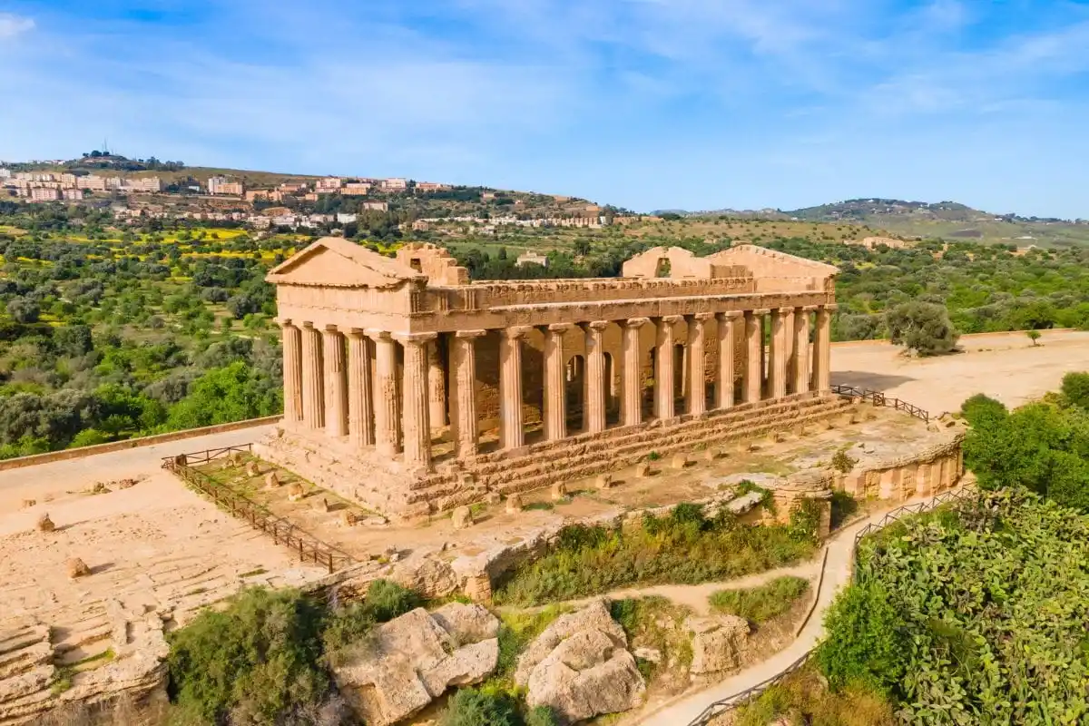 Tempio della Concordia no Vale dos Templos em Agrigento na Sicília