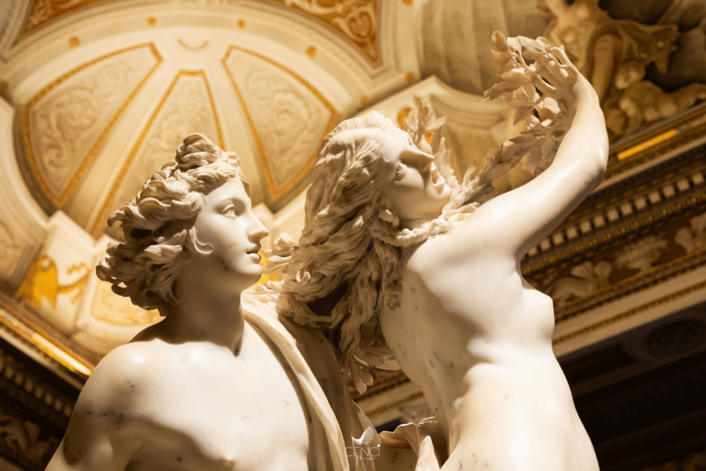Apolo e Dafne, de Gian Lorenzo Bernini - Galeria Borghese, Roma. 