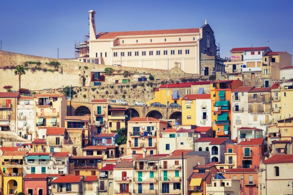 Casas em Scilla, Calábria.