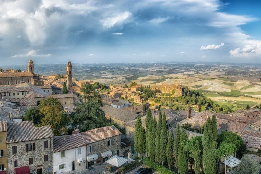 Vista de Montalcino - Cidades da Toscana. 