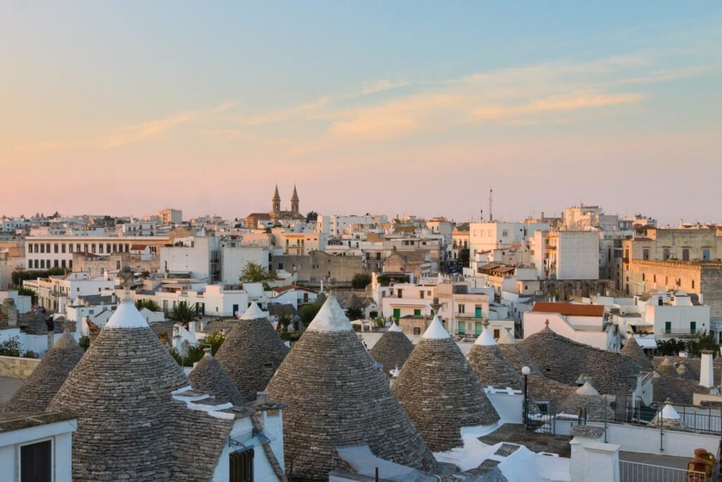 Vista de Alberobello - Puglia, Sul da Itália.