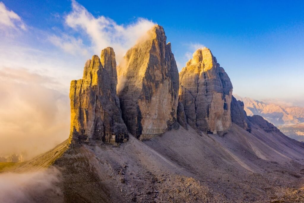 Dolomitas, Tre Cime di Lavaredo. Norte da Itália