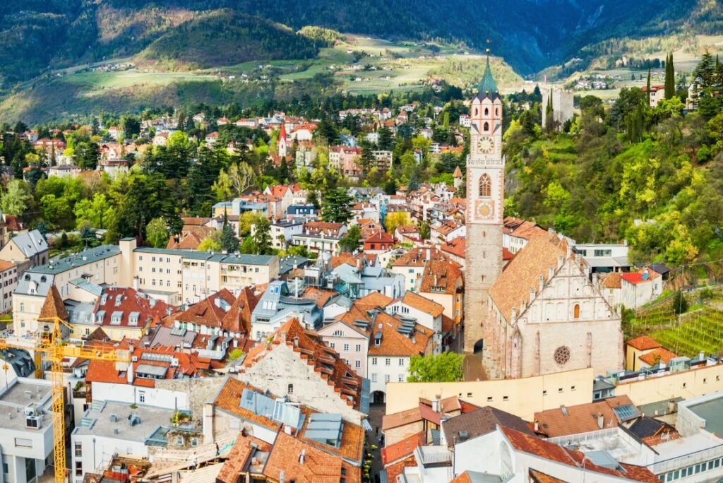 Merano, norte da Iália - vista aérea