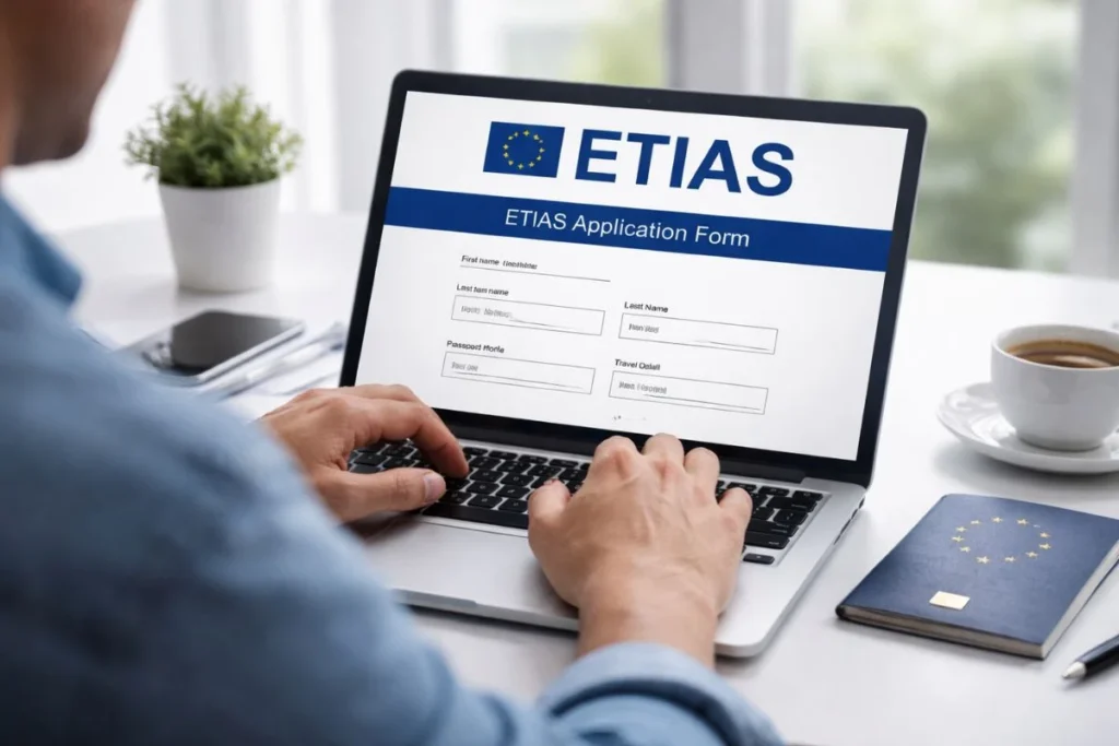 como solicitar ETIAS online formulário de viagem Europa